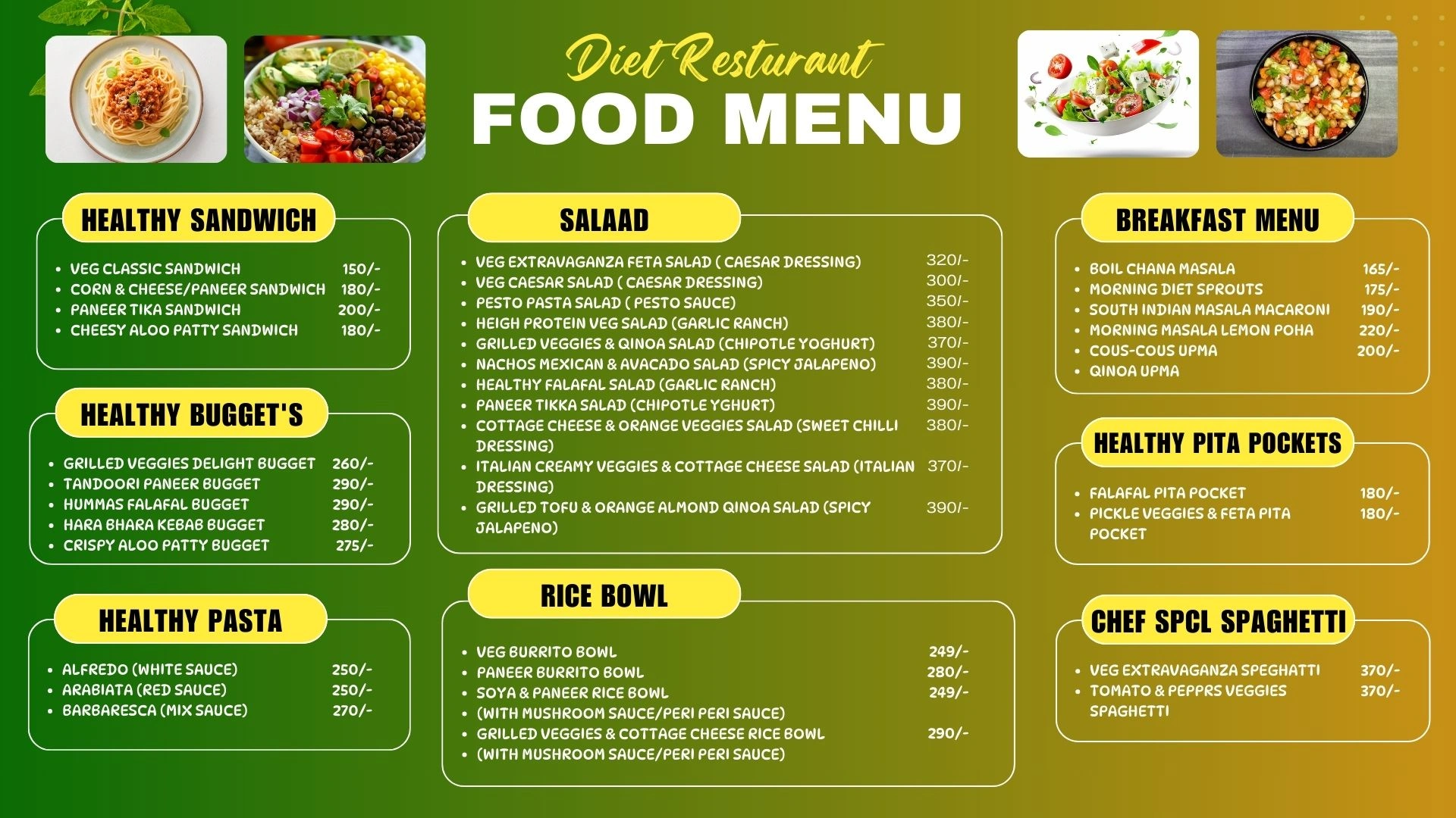 Menu Page