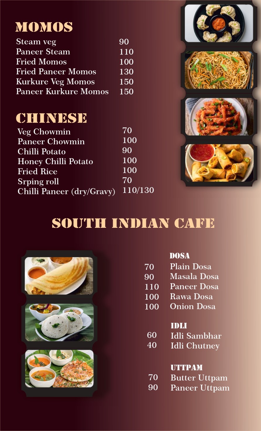 Menu Page